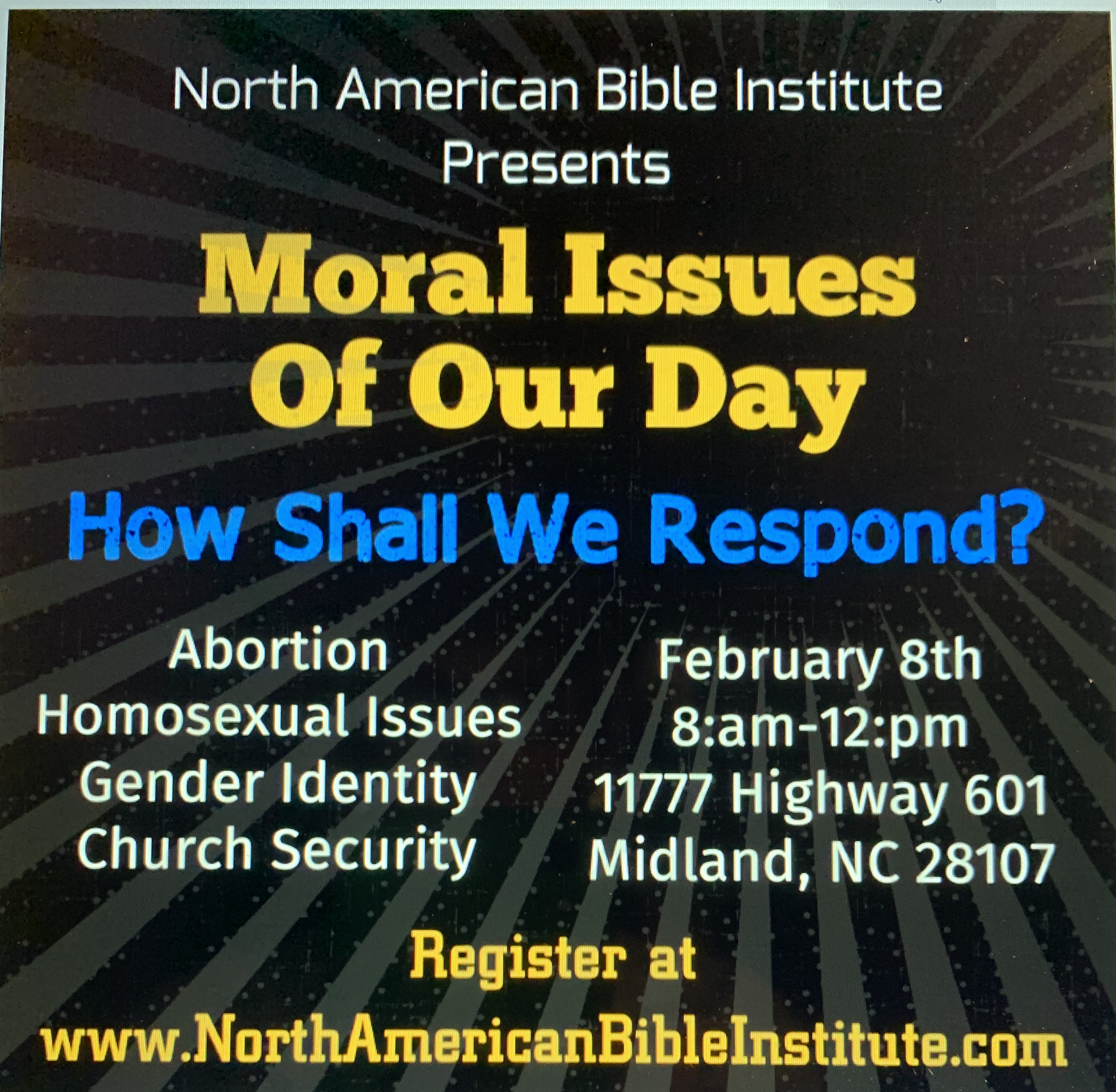 Moral Issues of Our Day